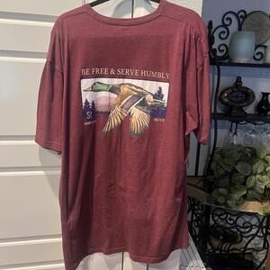 Next Level Apparel Men's Graphic T-Shirt - Burgundy, Size L
